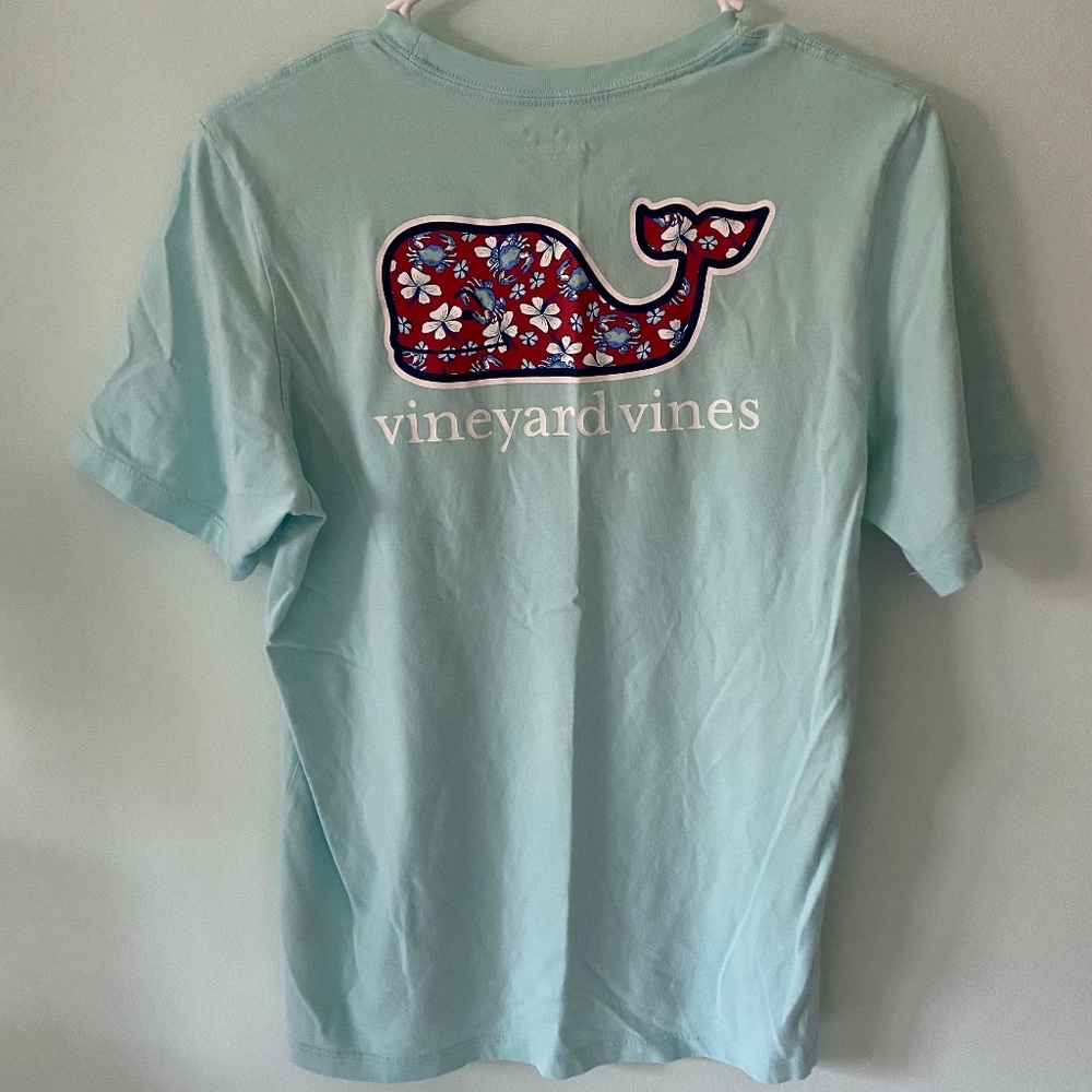 Hawaii Floral Vineyard Vines Logo T-Shirt